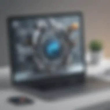 Digital Transformation in Advertising Abstract vision of digital transformation in advertising world