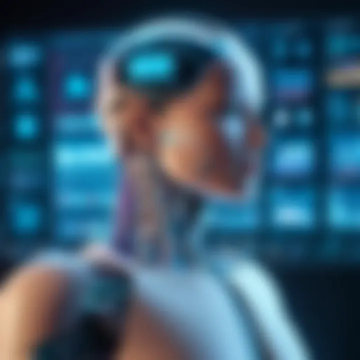 An illustration depicting the integration of AI in patient diagnostics and treatment plans.