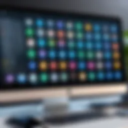 An illustration showing various desktop backup software icons on a computer screen