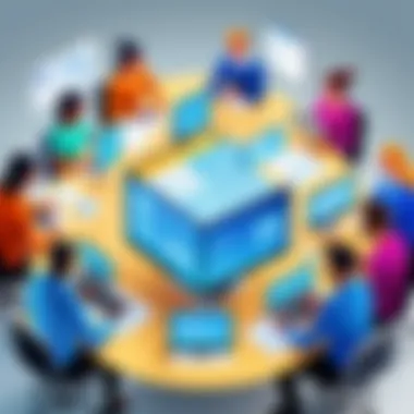 Illustrating effective team collaboration using messaging tools Team collaboration through messaging apps