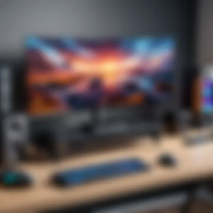 Gaming setup with multiple devices connected remotely