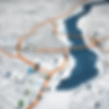 Optimized Delivery Routes on a Map Map displaying optimized delivery routes