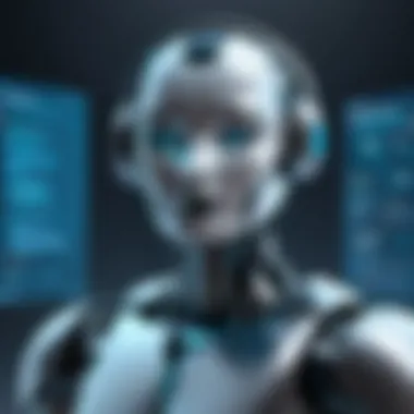Innovative Chatbot Interface A sophisticated chatbot interface on a digital platform