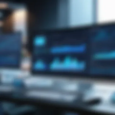 Visual representation of data analytics in business intelligence.