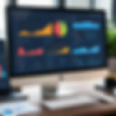 Compliance Metrics and Risk Management in Focus Visual representation of compliance metrics and risk management analytics.