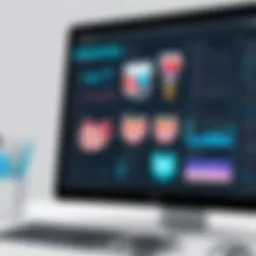 User interface of Axium Dental Software showcasing various tools