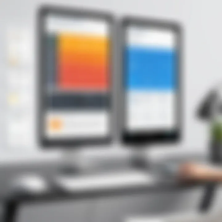 A comparison chart of various banner ad creation software features.