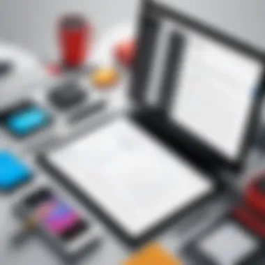 Diverse PDF Editing Tools A visual representation of various PDF editing tools on a digital interface.