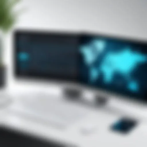 A modern digital interface showcasing onboarding features