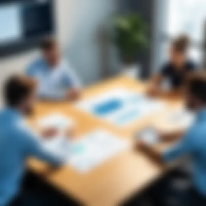 Team collaboration during an onboarding session