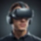 Illustration of a futuristic virtual reality headset