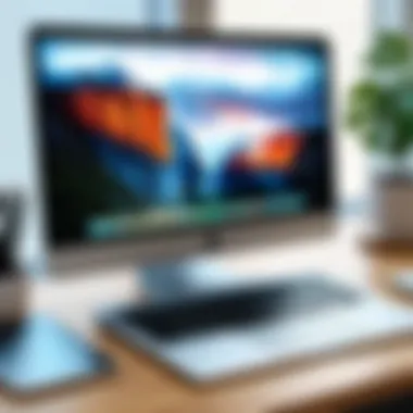 Visual representation of remote desktop interface Remote desktop interface on a MacBook