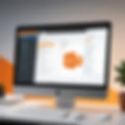 Illustration of Outlook interface connected to HubSpot