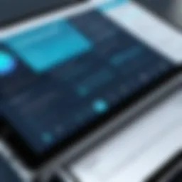 A sleek digital corporate minute book interface on a tablet.