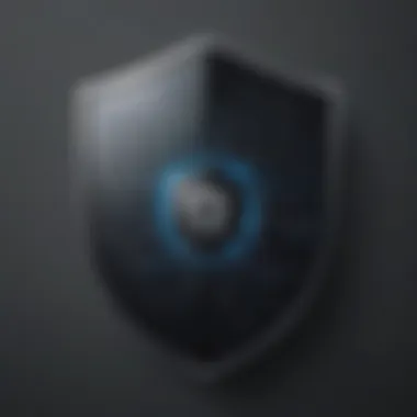 Abstract representation of digital security shield