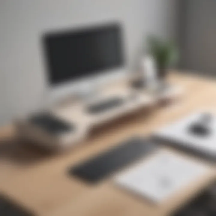 Elegant desk scanner on modern workspace