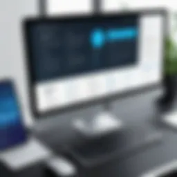 Illustration of futuristic software review platforms