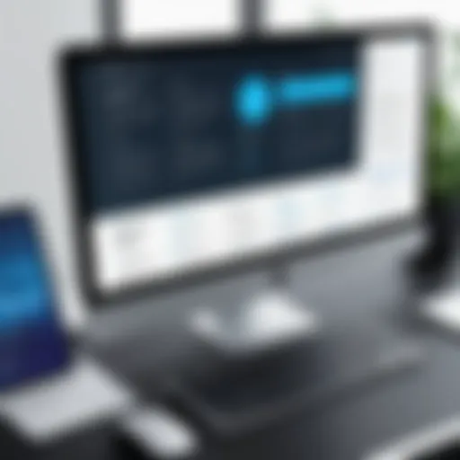 Illustration of futuristic software review platforms