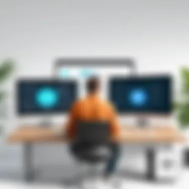 Integration of CMS with Website A developer integrating a CMS with a website
