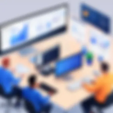Collaboration on Website Content A team collaborating on website content