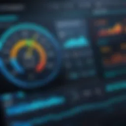 A digital dashboard showcasing performance metrics.