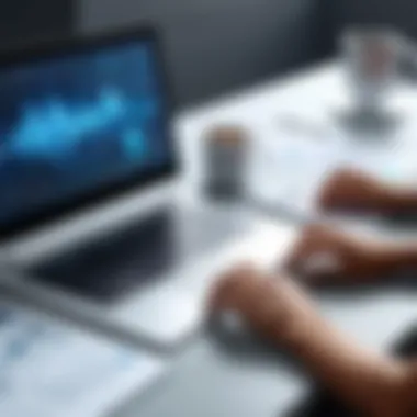 Integration of Contract Management Systems Illustration of a seamless integration of contract management software with business applications
