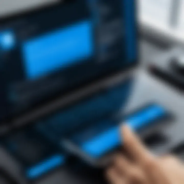 User experience interface of Azure Virtual Desktop on an Android device