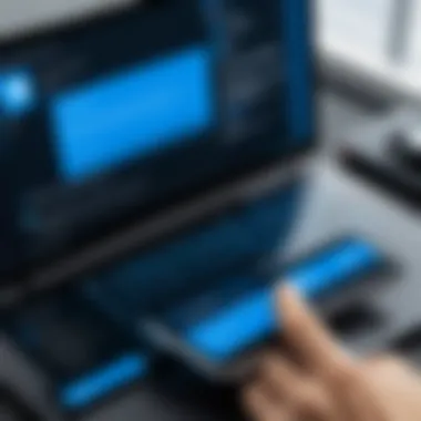 User Experience of Azure Virtual Desktop on Mobile User experience interface of Azure Virtual Desktop on an Android device