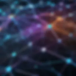 Abstract concept of interconnected data nodes