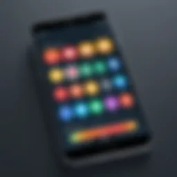 A visual representation of various notification apps on a smartphone screen.