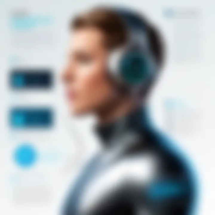 Future trends in voice software technology illustrated in a sleek design