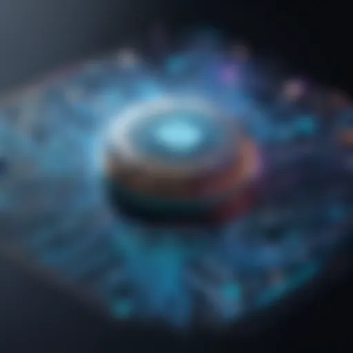 An abstract representation of AI algorithms in action