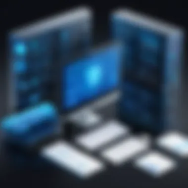Visual representation of strategic advantages of IBM relational databases for businesses