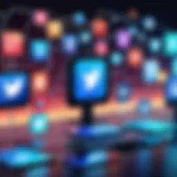 A visual representation of social media SaaS platforms in a digital ecosystem.