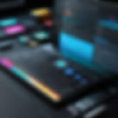 Sleek Interface of Photoshop-Inspired Software A sleek interface of a graphic design software inspired by Photoshop