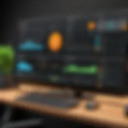 Visual representation of SolarWinds Web Help Desk dashboard