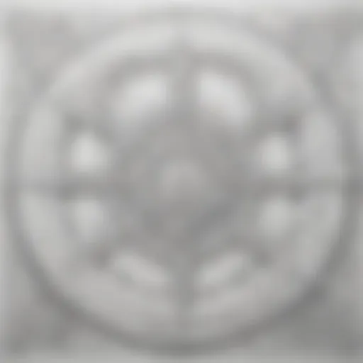 Abstract whiteboard art piece showcasing intricate geometric patterns