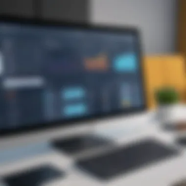 Screens showcasing various accounting software interfaces