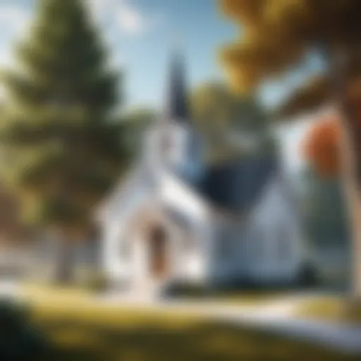 A small church building with a welcoming atmosphere