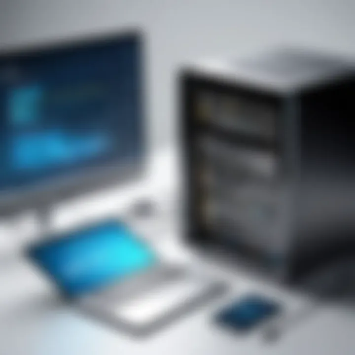 A graphical representation of different data backup methods.
