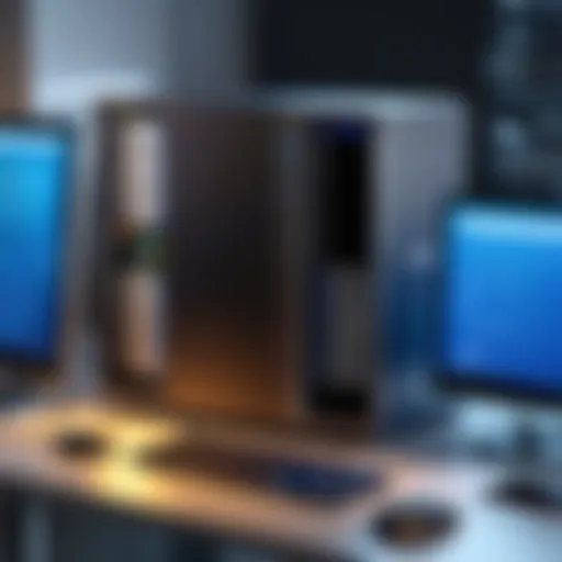 A computer setup showcasing a variety of backup solutions.