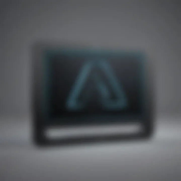 Illuminated Adobe Sign logo on a digital screen