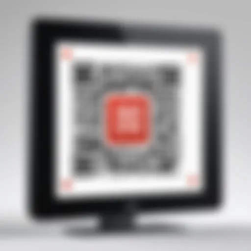 A dynamic QR code displayed on a YouTube video screen, inviting user interaction.