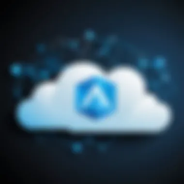 Drupal and Azure Integration Drupal logo integrated with cloud infrastructure