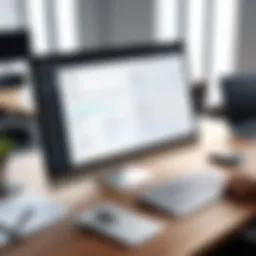 Visual representation of contract management software interface.