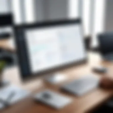 Visual representation of contract management software interface.