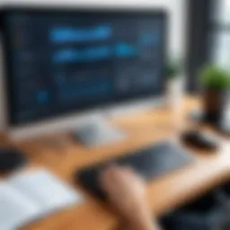 Visual representation of RateSoftly's rates hub interface showcasing software review functionalities.