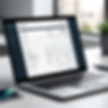 Effortless Invoice Creation Experience A laptop displaying an invoice being created with ease