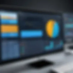 Visual representation of production scheduling software dashboard