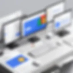 A streamlined digital workspace showcasing various Google Suite applications in use.